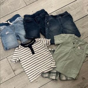 Kids' Summer Clothing lot - Stripes and Denim